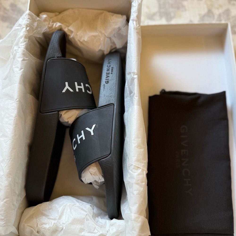 Givenchy Black Slide Sandals